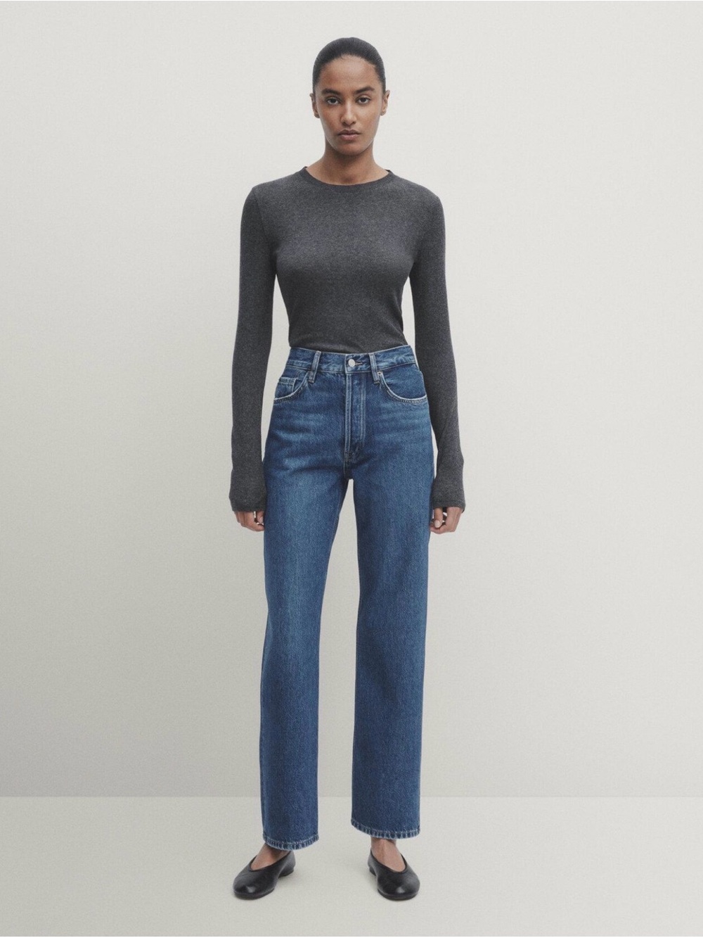 High-Rise Straight Leg Women's Jeans in Blue